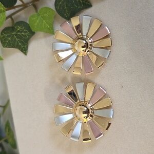 Gold Filled  Sunburst Flower Earrings